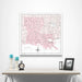 Louisiana Map Poster - Pink Color Splash CM Poster