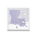 Push Pin Louisiana Map (Pin Board) - Purple Color Splash CM Pin Board