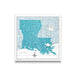 Push Pin Louisiana Map (Pin Board) - Teal Color Splash CM Pin Board