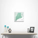 Maine Map Poster - Green Color Splash CM Poster