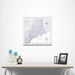 Maine Map Poster - Light Gray Color Splash CM Poster