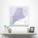 Maine Map Poster - Purple Color Splash CM Poster