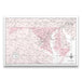 Push Pin Maryland Map (Pin Board) - Pink Color Splash CM Pin Board