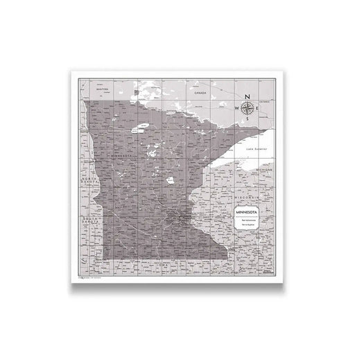 Minnesota Map Poster - Dark Brown Color Splash CM Poster