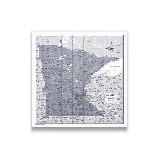 Minnesota Map Poster - Dark Gray Color Splash