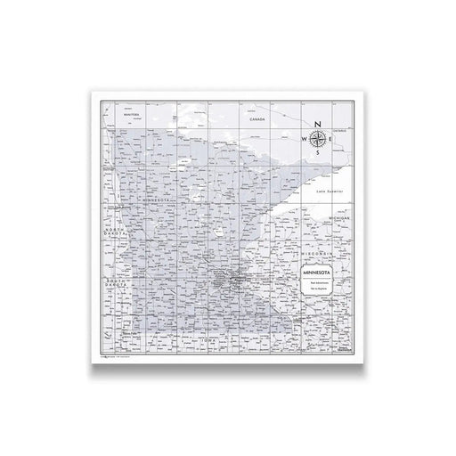 Push Pin Minnesota Map (Pin Board) - Light Gray Color Splash CM Pin Board