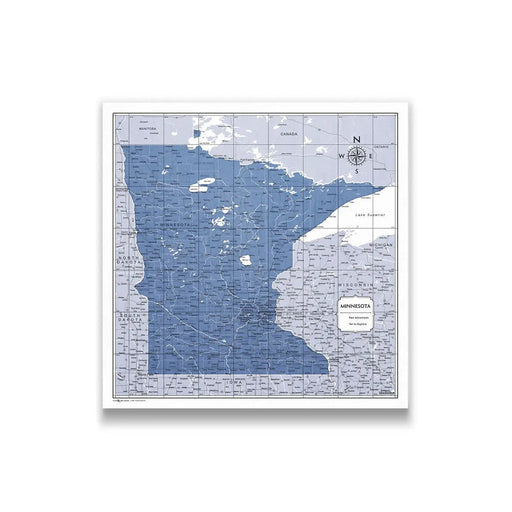 Push Pin Minnesota Map (Pin Board) - Navy Color Splash CM Pin Board