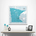 Minnesota Map Poster - Teal Color Splash CM Poster