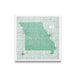 Push Pin Missouri Map (Pin Board) - Green Color Splash CM Pin Board