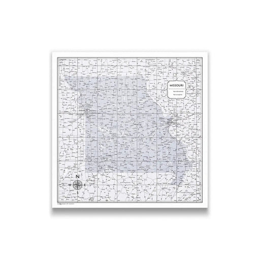 Push Pin Missouri Map (Pin Board) - Light Gray Color Splash CM Pin Board