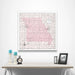 Missouri Map Poster - Pink Color Splash CM Poster