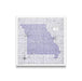 Push Pin Missouri Map (Pin Board) - Purple Color Splash CM Pin Board