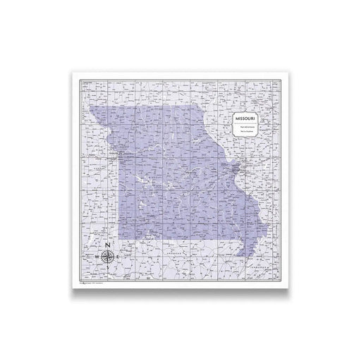 Missouri Map Poster - Purple Color Splash