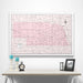 Nebraska Map Poster - Pink Color Splash CM Poster