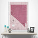 Nevada Map Poster - Burgundy Color Splash CM Poster