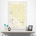 Nevada Map Poster - Yellow Color Splash CM Poster