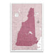 New Hampshire Map Poster - Burgundy Color Splash CM Poster