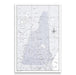 New Hampshire Map Poster - Light Gray Color Splash CM Poster