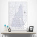New Hampshire Map Poster - Light Gray Color Splash CM Poster