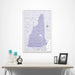 New Hampshire Map Poster - Purple Color Splash CM Poster