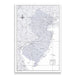Push Pin New Jersey Map (Pin Board) - Light Gray Color Splash CM Pin Board