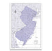 Push Pin New Jersey Map (Pin Board) - Purple Color Splash CM Pin Board