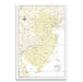 New Jersey Map Poster - Yellow Color Splash CM Poster