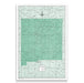 New Mexico Map Poster - Green Color Splash CM Poster