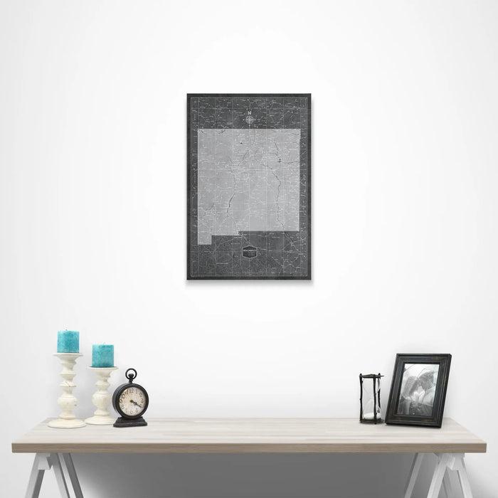 New Mexico Map Poster - Modern Slate CM Poster