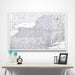 New York Map Poster - Light Gray Color Splash CM Poster