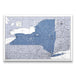 New York Map Poster - Navy Color Splash CM Poster