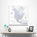 North America Poster - Light Gray Color Splash CM Poster
