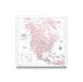 Push Pin North America Map (Pin Board) - Pink Color Splash CM Pin Board