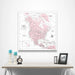 North America Poster - Pink Color Splash CM Poster