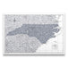 Push Pin North Carolina Map (Pin Board/Poster) - Dark Gray Color Splash CM Pin Board