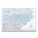 Push Pin North Carolina Map (Pin Board) - Light Blue Color Splash CM Pin Board