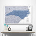 North Carolina Map Poster - Navy Color Splash CM Poster