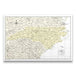 Push Pin North Carolina Map (Pin Board) - Yellow Color Splash CM Pin Board
