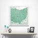 Ohio Map Poster - Green Color Splash CM Poster