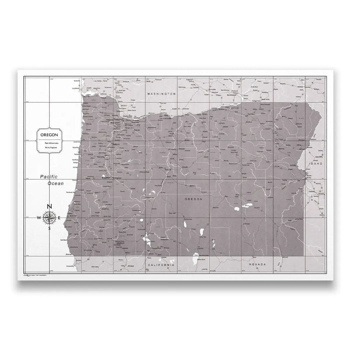 Push Pin Oregon Map (Pin Board) - Dark Brown Color Splash CM Pin Board
