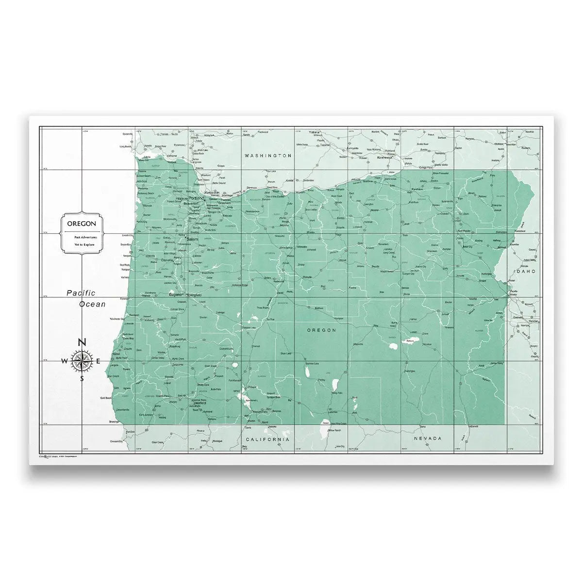 Personalized Oregon Travel Maps