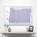 Oregon Map Poster - Purple Color Splash CM Poster