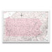Pennsylvania Map Poster - Pink Color Splash CM Poster