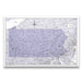 Push Pin Pennsylvania Map (Pin Board) - Purple Color Splash CM Pin Board