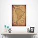 South America Map Poster - Golden Aged CM Poster