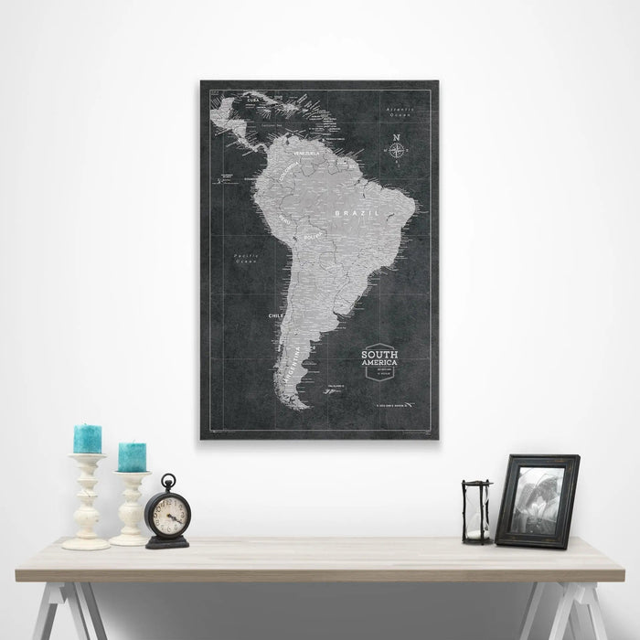 South America Map Poster - Modern Slate CM Poster