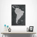 Push Pin South America Map (Pin Board/Poster) - Modern Slate CM Pin Board