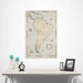 South America Map Poster - Rustic Vintage CM Poster