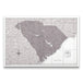 Push Pin South Carolina Map (Pin Board) - Dark Brown Color Splash CM Pin Board