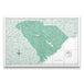 Push Pin South Carolina Map (Pin Board/Poster) - Green Color Splash CM Pin Board
